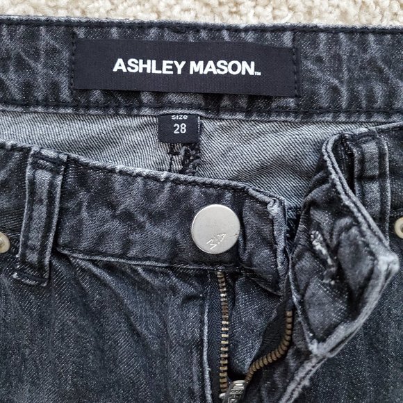 Black Ashley Mason Lace Knee Distress Kendal Jeans - Picture 8 of 13
